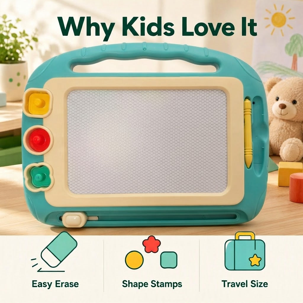 Scribble & Erase Magnetic Drawing Board for Toddlers
