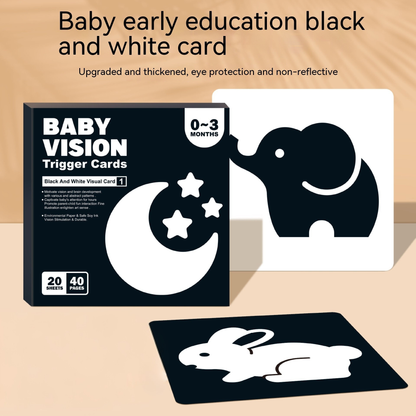 Black white flash cards overview