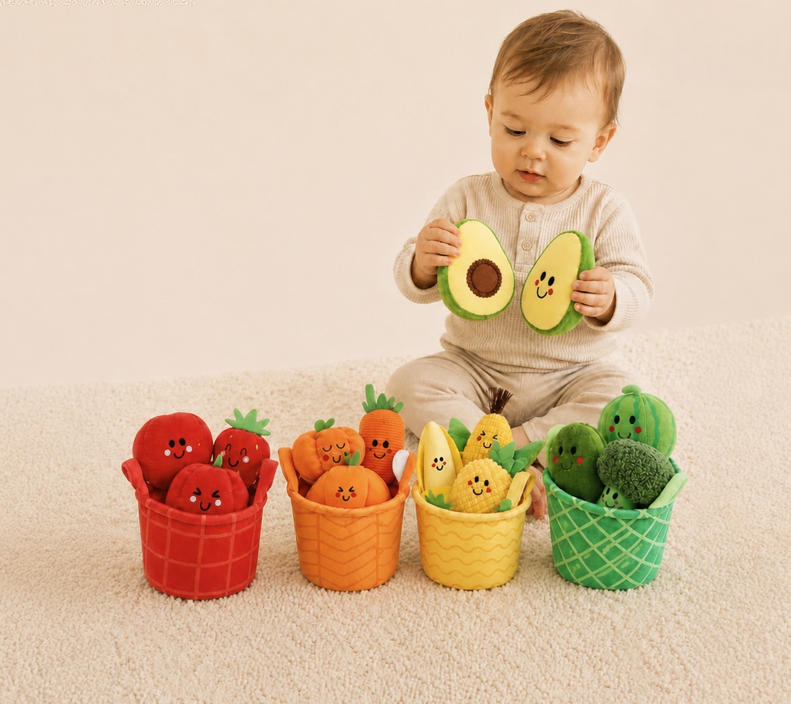 Baby touching Fruit & Vegetable Toy
