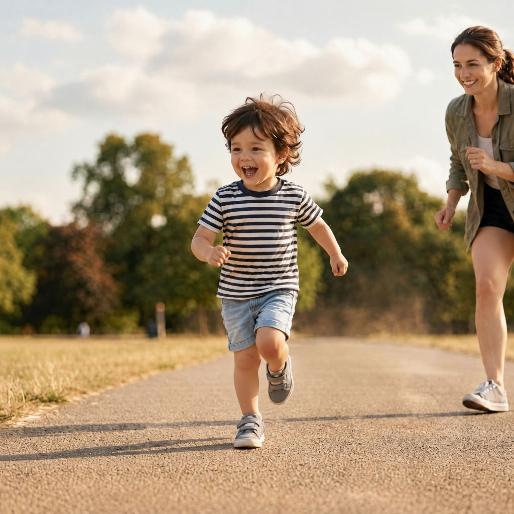 Toddler running