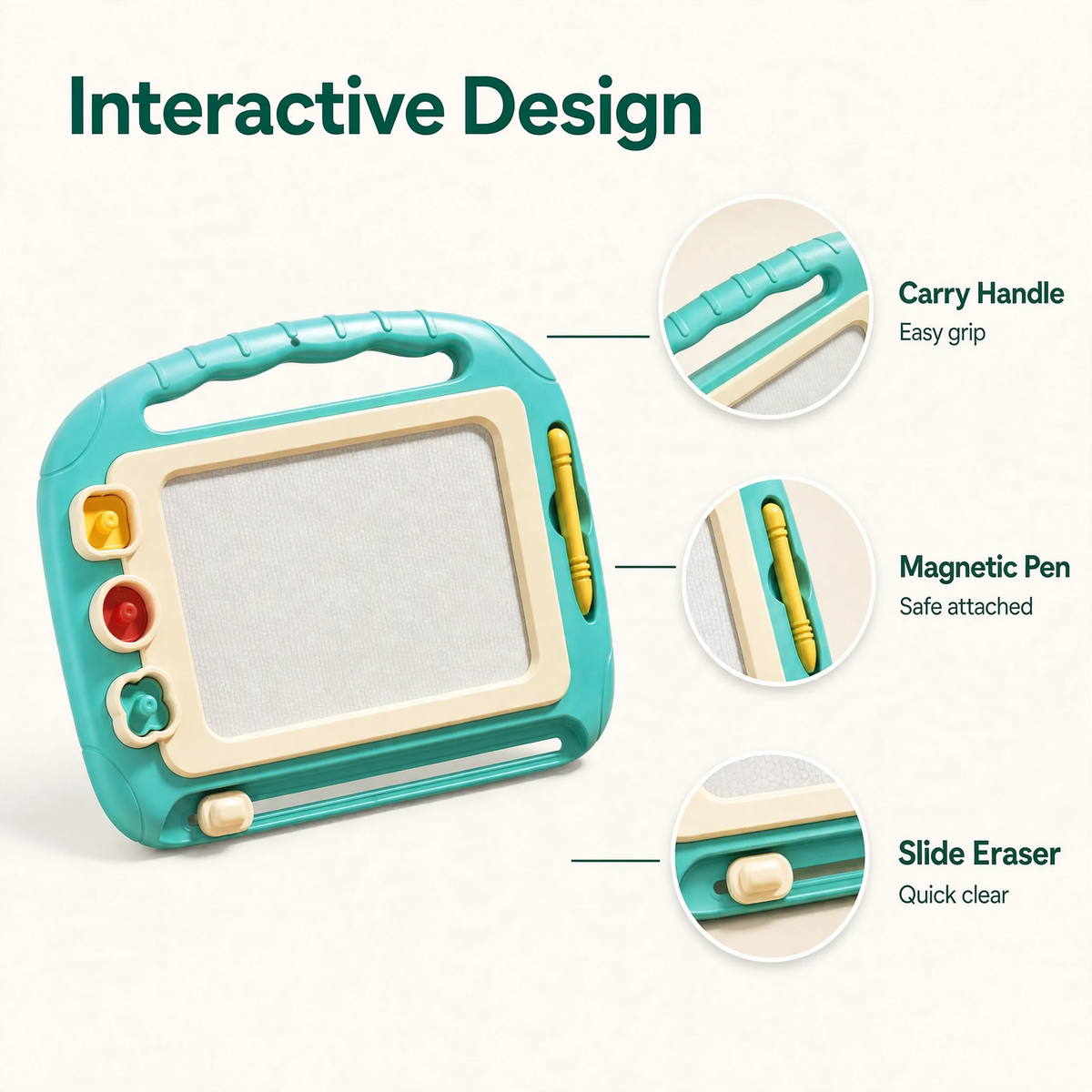 Scribble & Erase Magnetic Drawing Board for Toddlers