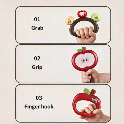3 ways of grasp of rattle shaker grasping toy 