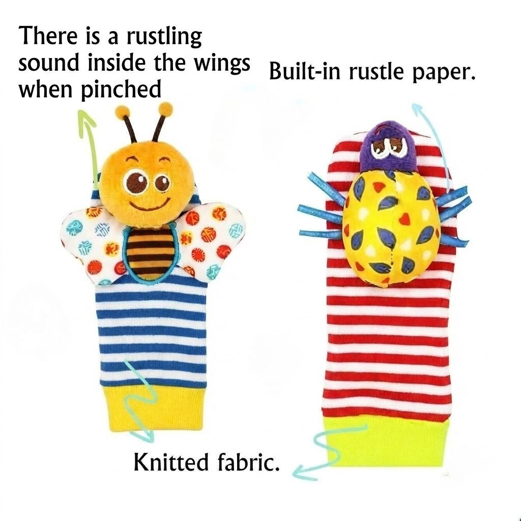 Baby Rattle Sock bells design