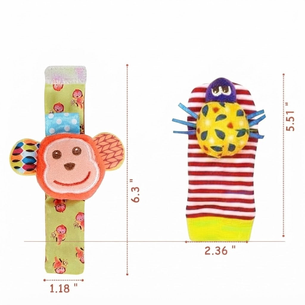 Baby Rattle Sock and Wrist Rattle Sizes