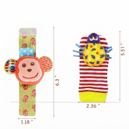 Baby Rattle Sock and Wrist Rattle Sizes