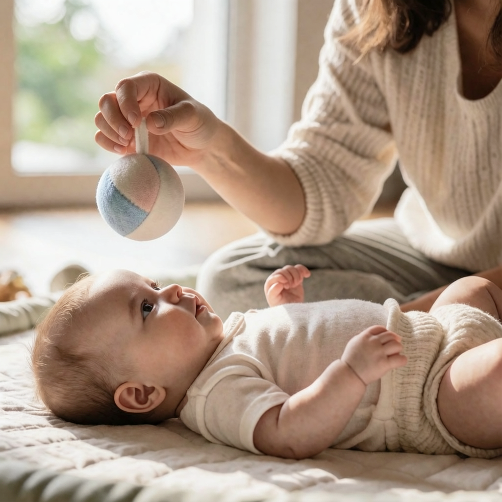 Baby Looking and Tracking a Moving Toy